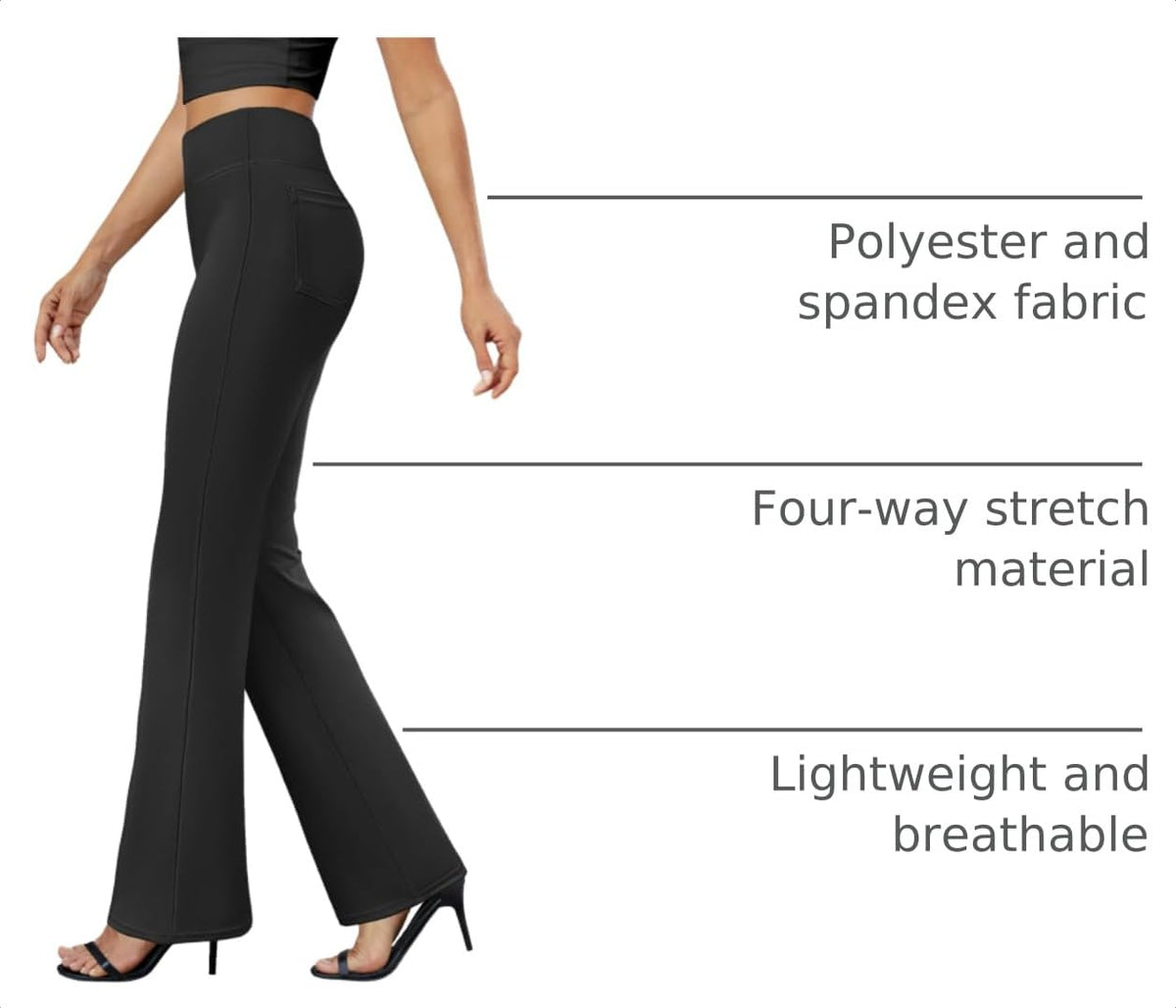 DLOODA Womens Bootcut Dress Pants Business Casual Work Pants with Pockets