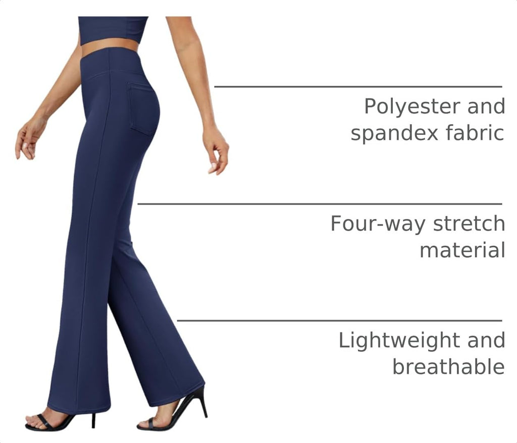 DLOODA Womens Bootcut Dress Pants Business Casual Work Pants with Pockets