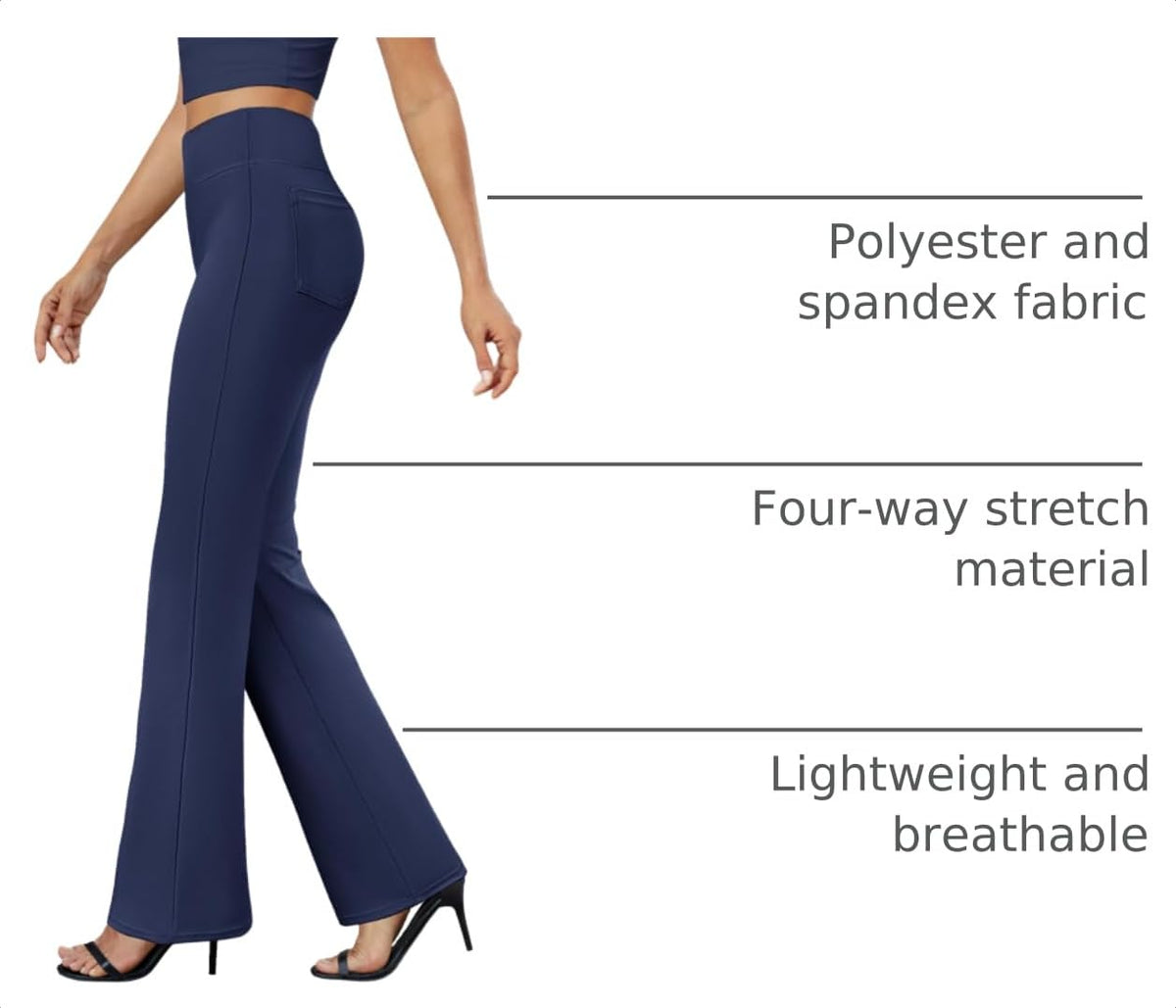 DLOODA Womens Bootcut Dress Pants Business Casual Work Pants with Pockets
