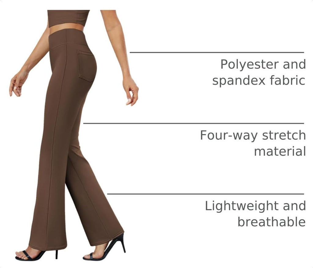 DLOODA Womens Bootcut Dress Pants Business Casual Work Pants with Pockets