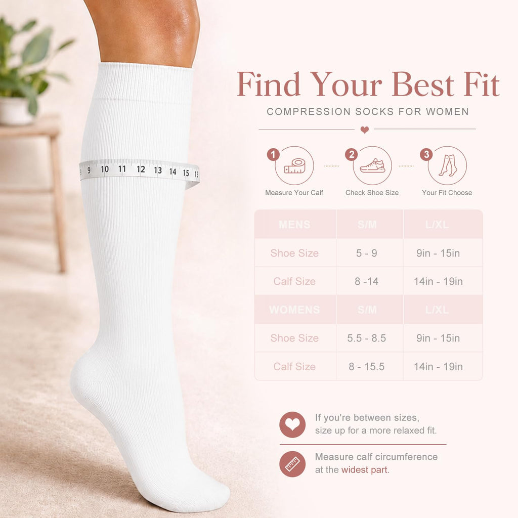 Laite Hebe 4 Pairs-Compression Socks for Women&Men Circulation-Best Support for Nurses,Running,Athletic