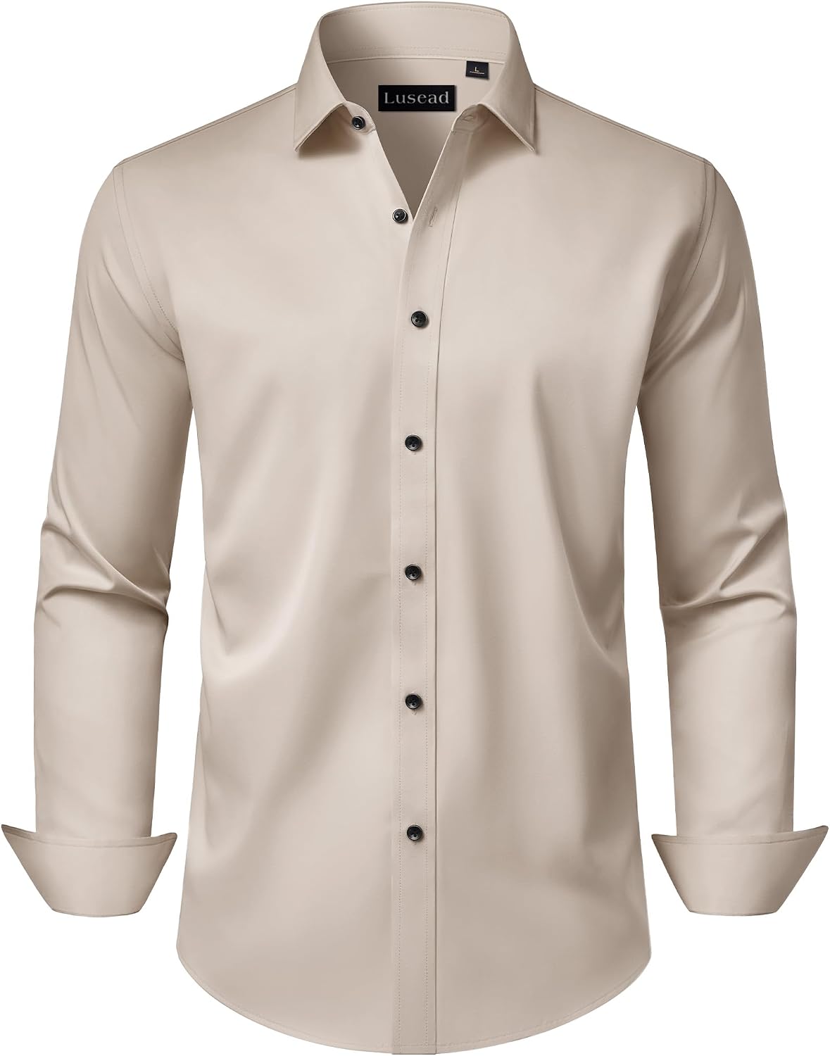 Men's Dress Shirts Long Sleeve Stretch Wrinkle Free Wedding Formal Business Button Down Shirt