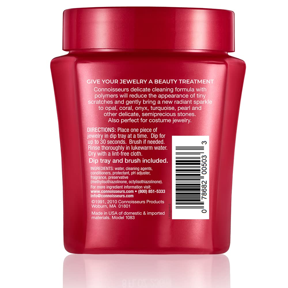 CONNOISSEURS Premium Edition Jewelry Cleaner, Value Size 9.6oz - Pick from Fine, Silver or Delicate Jewelry Cleaner