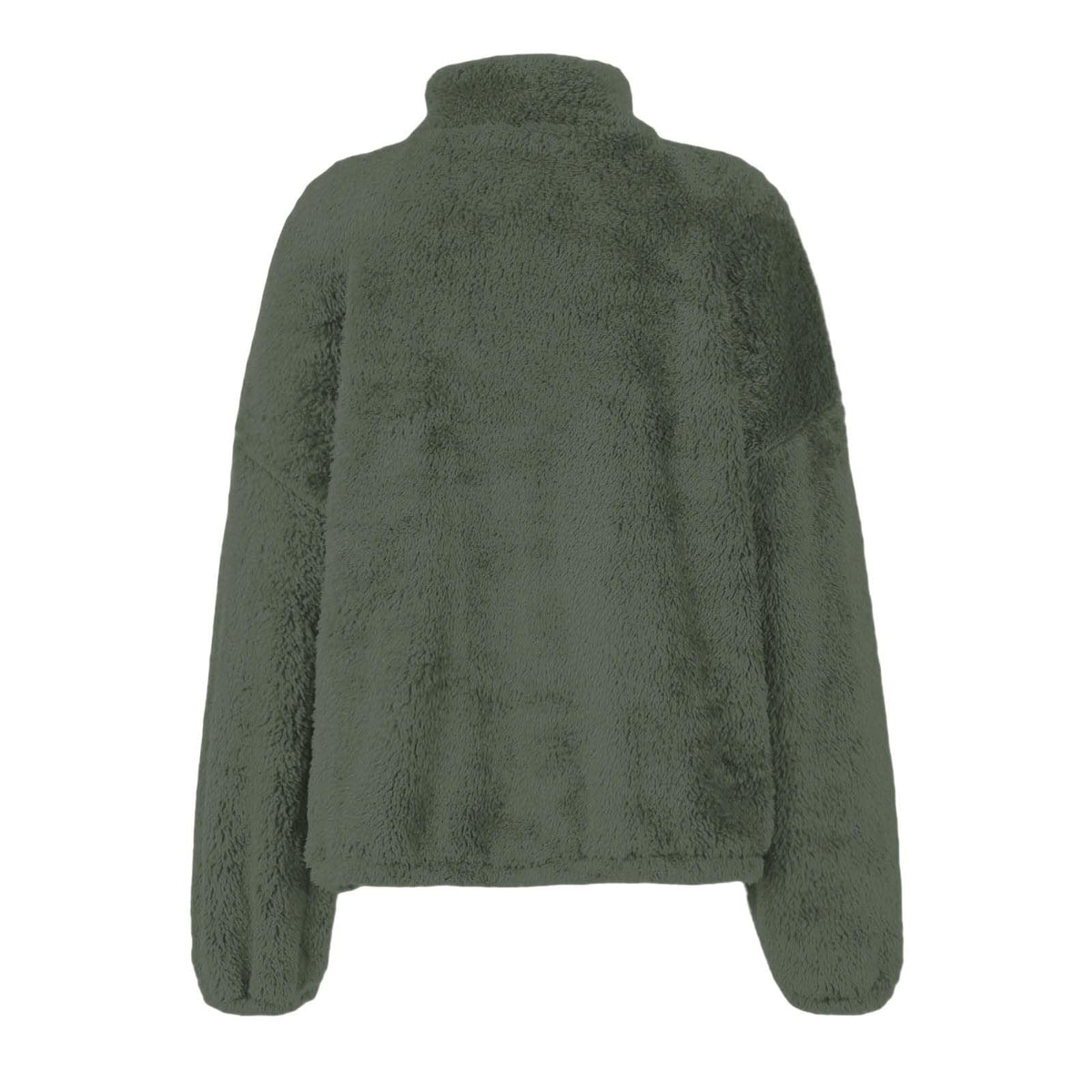 Teddy Fleece Jacket Women 2026 Fashion Half Zip Crop Long Sleeve Stand Collar Fleece Tunic Tops Blouse Zip Up Double Jumpers Loose Fit Casual Fluffy Pullover Tops Sweatshirts Fall Winter Warm Coats
