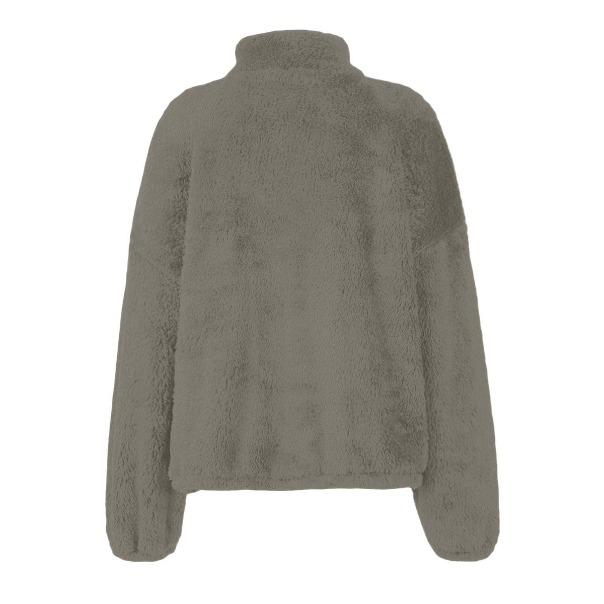 Teddy Fleece Jacket Women 2026 Fashion Half Zip Crop Long Sleeve Stand Collar Fleece Tunic Tops Blouse Zip Up Double Jumpers Loose Fit Casual Fluffy Pullover Tops Sweatshirts Fall Winter Warm Coats