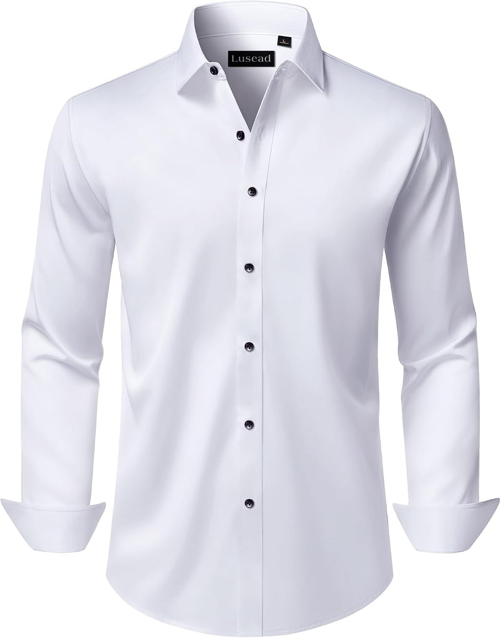 Men's Dress Shirts Long Sleeve Stretch Wrinkle Free Wedding Formal Business Button Down Shirt
