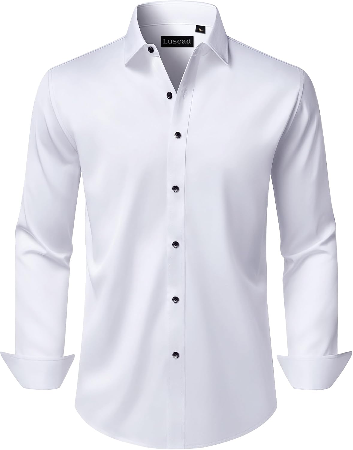 Men's Dress Shirts Long Sleeve Stretch Wrinkle Free Wedding Formal Business Button Down Shirt