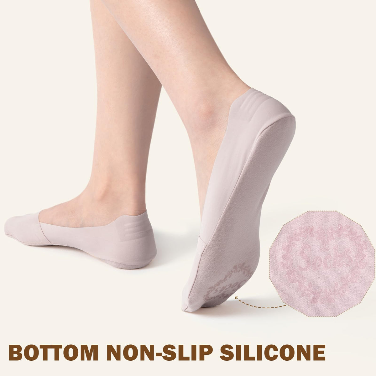 Sofier No Show Socks Womens,6 Pairs Non Slip Low Cut Invisible Liner