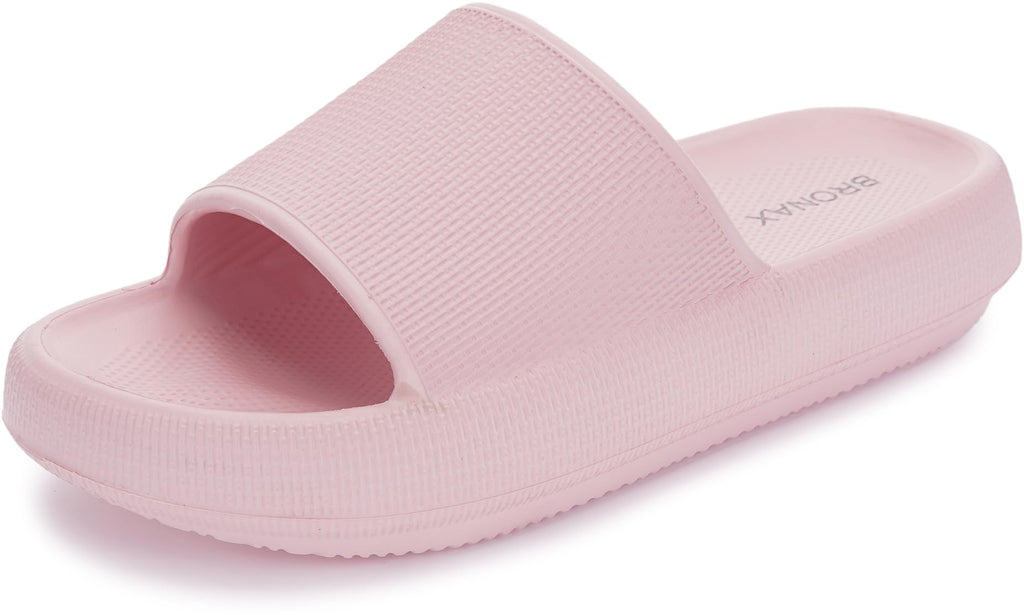 BRONAX Cushioned Thick Sole Pillow Slippers for Women and Men Y10