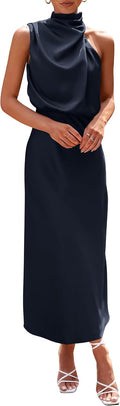 PRETTYGARDEN Women's Summer Satin Maxi Cocktail Dress