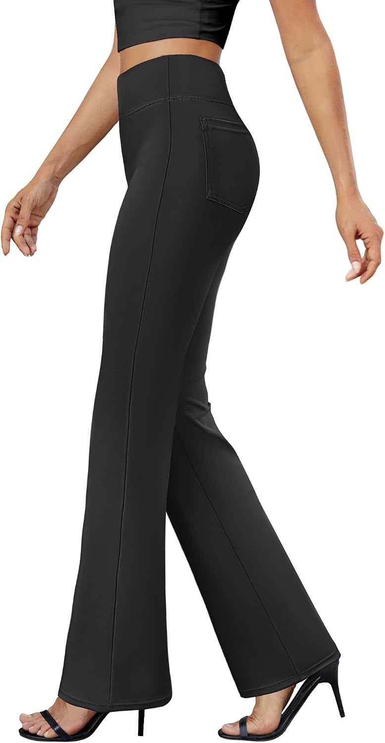 DLOODA Womens Bootcut Dress Pants Business Casual Work Pants with Pockets