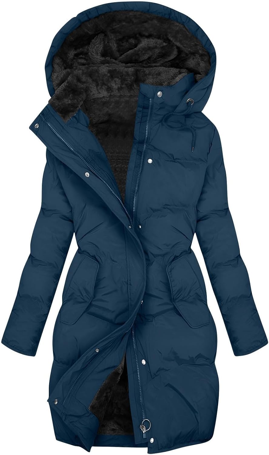 Winter Jackets For Women Uk Womens Coats Waterproof Puffer Jackets With Hood Ladies Plus Size Long Puffer Coat Full Zip Up Quilted Fleece Jacket Heated Jacket Trench Coats Body Warmers Fashion Clothes