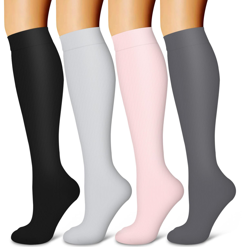 Laite Hebe 4 Pairs-Compression Socks for Women&Men Circulation-Best Support for Nurses,Running,Athletic