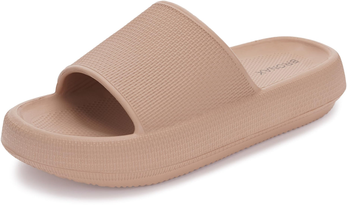 BRONAX Cushioned Thick Sole Pillow Slippers for Women and Men Y10