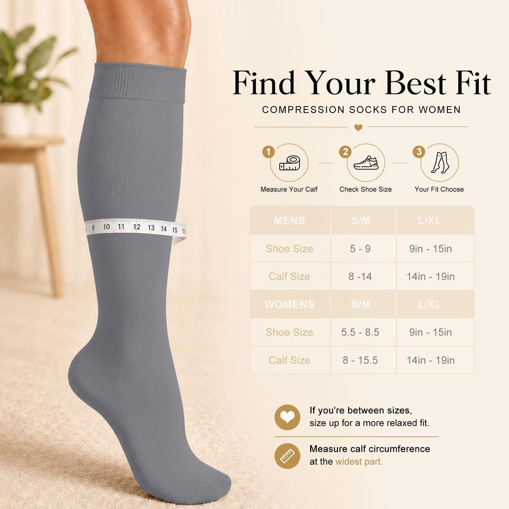 Laite Hebe 4 Pairs-Compression Socks for Women&Men Circulation-Best Support for Nurses,Running,Athletic