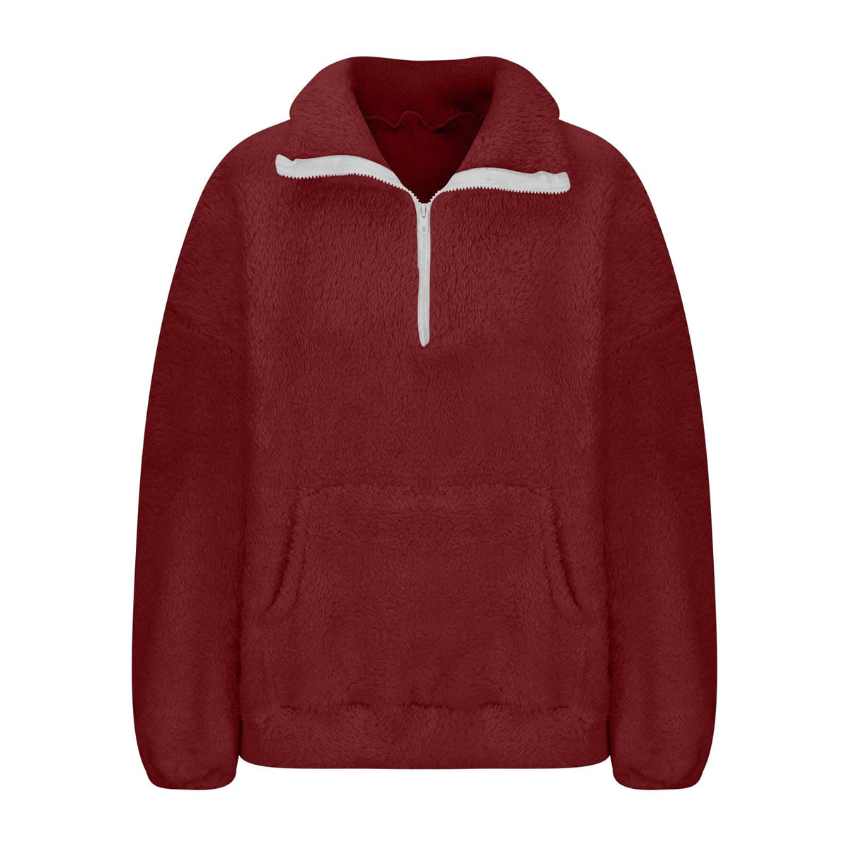 Teddy Fleece Jacket Women 2026 Fashion Half Zip Crop Long Sleeve Stand Collar Fleece Tunic Tops Blouse Zip Up Double Jumpers Loose Fit Casual Fluffy Pullover Tops Sweatshirts Fall Winter Warm Coats