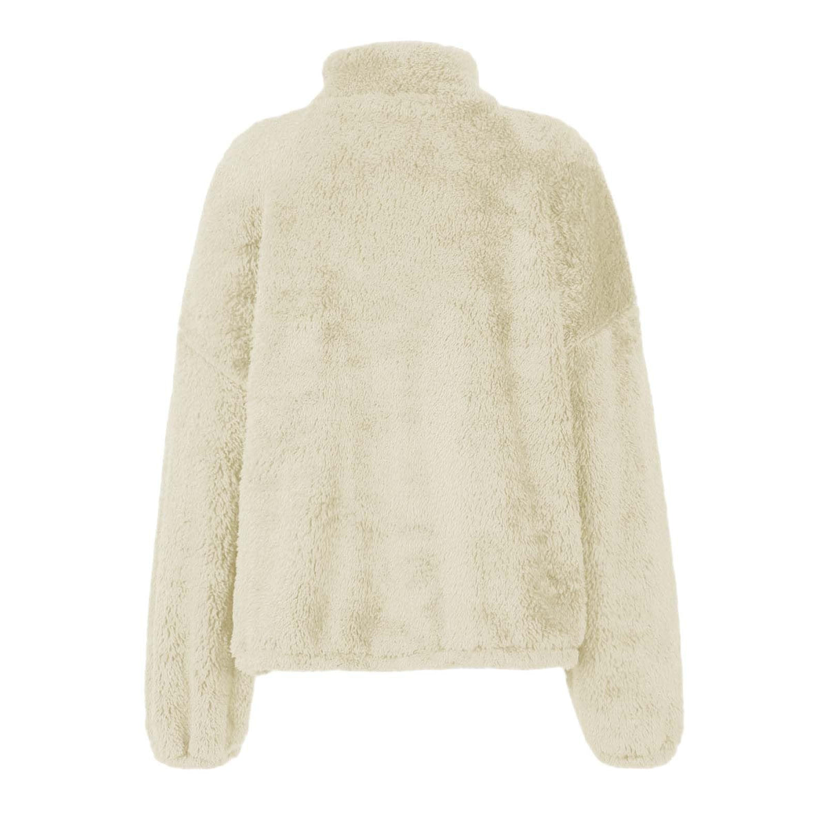 Teddy Fleece Jacket Women 2026 Fashion Half Zip Crop Long Sleeve Stand Collar Fleece Tunic Tops Blouse Zip Up Double Jumpers Loose Fit Casual Fluffy Pullover Tops Sweatshirts Fall Winter Warm Coats