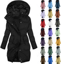 Winter Jackets For Women Uk Womens Coats Waterproof Puffer Jackets With Hood Ladies Plus Size Long Puffer Coat Full Zip Up Quilted Fleece Jacket Heated Jacket Trench Coats Body Warmers Fashion Clothes