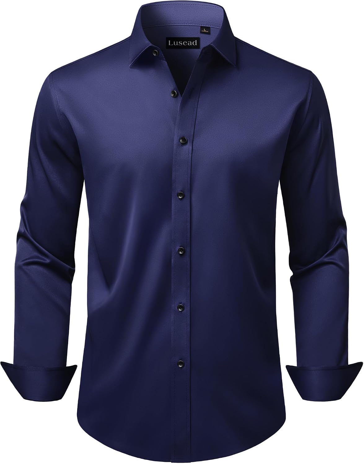 Men's Dress Shirts Long Sleeve Stretch Wrinkle Free Wedding Formal Business Button Down Shirt