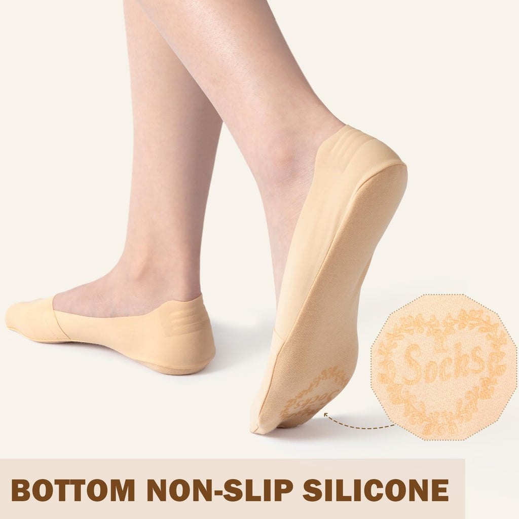 Sofier No Show Socks Womens,6 Pairs Non Slip Low Cut Invisible Liner
