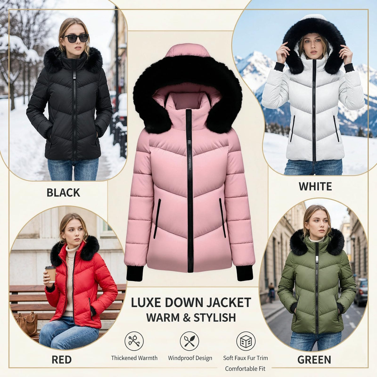 Winter Jackets For Women Uk Womens Zip Up Coats Plus Size Puffer Coat Ladies Heated Fleece Jacket With Hood Lightweight Quilted Down Cozy Cardigans Body Warmers Trench Coats Outdoor Fashion Clothes