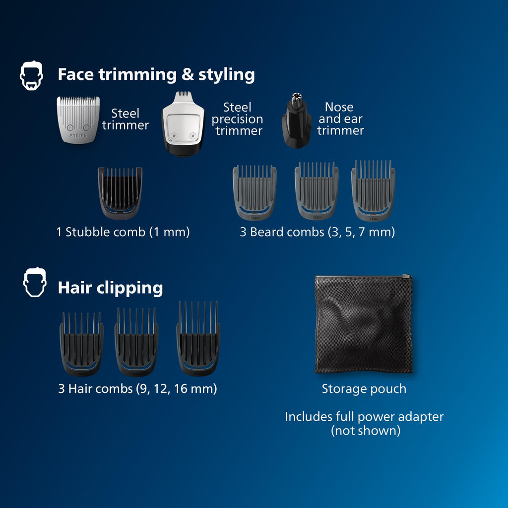 Philips Norelco All-in-One 3000 13-in-1 Trimmer, Face & Hair, Comfort Tips