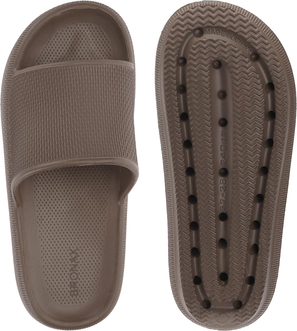 BRONAX Cushioned Thick Sole Pillow Slippers for Women and Men Y10
