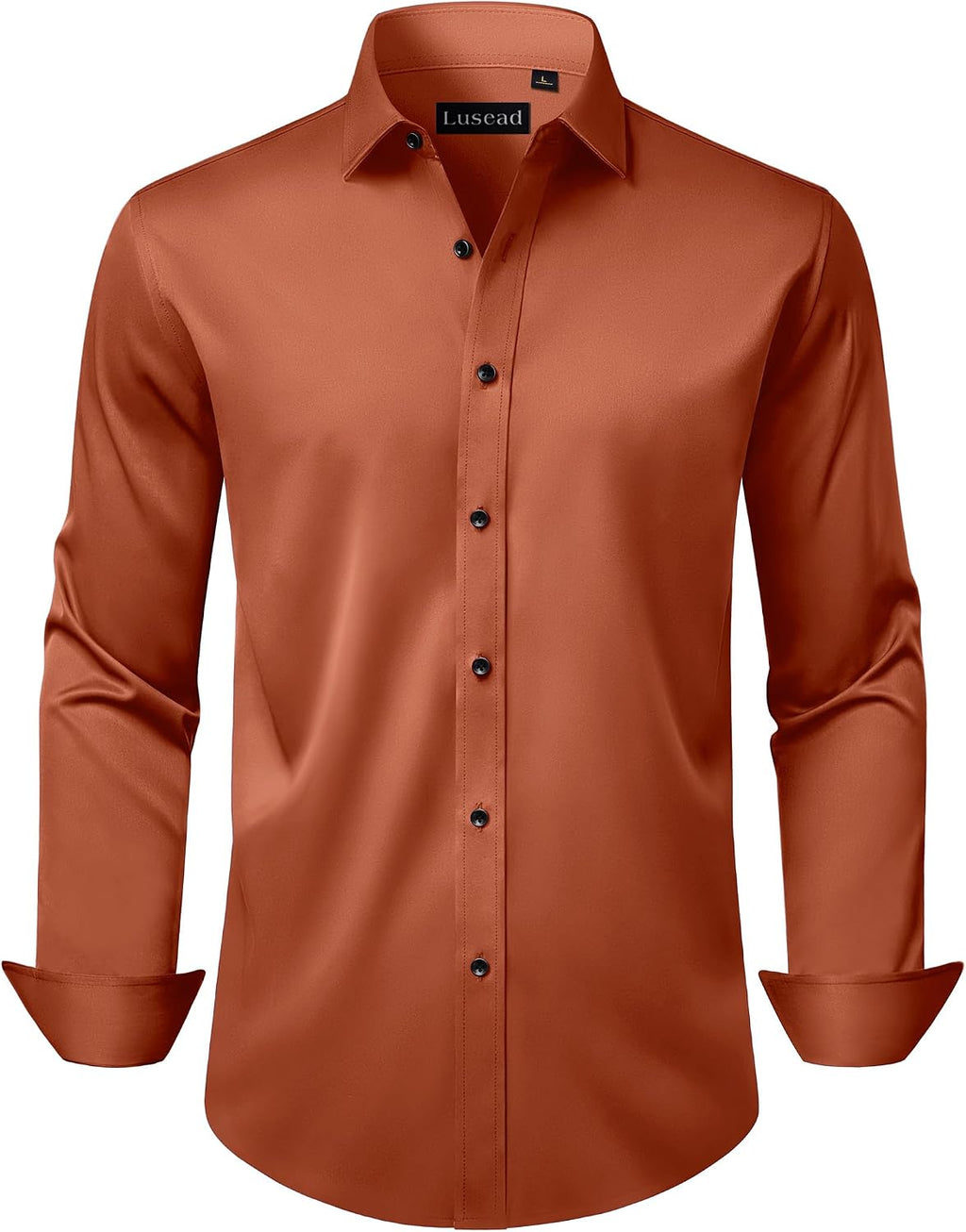 Men's Dress Shirts Long Sleeve Stretch Wrinkle Free Wedding Formal Business Button Down Shirt