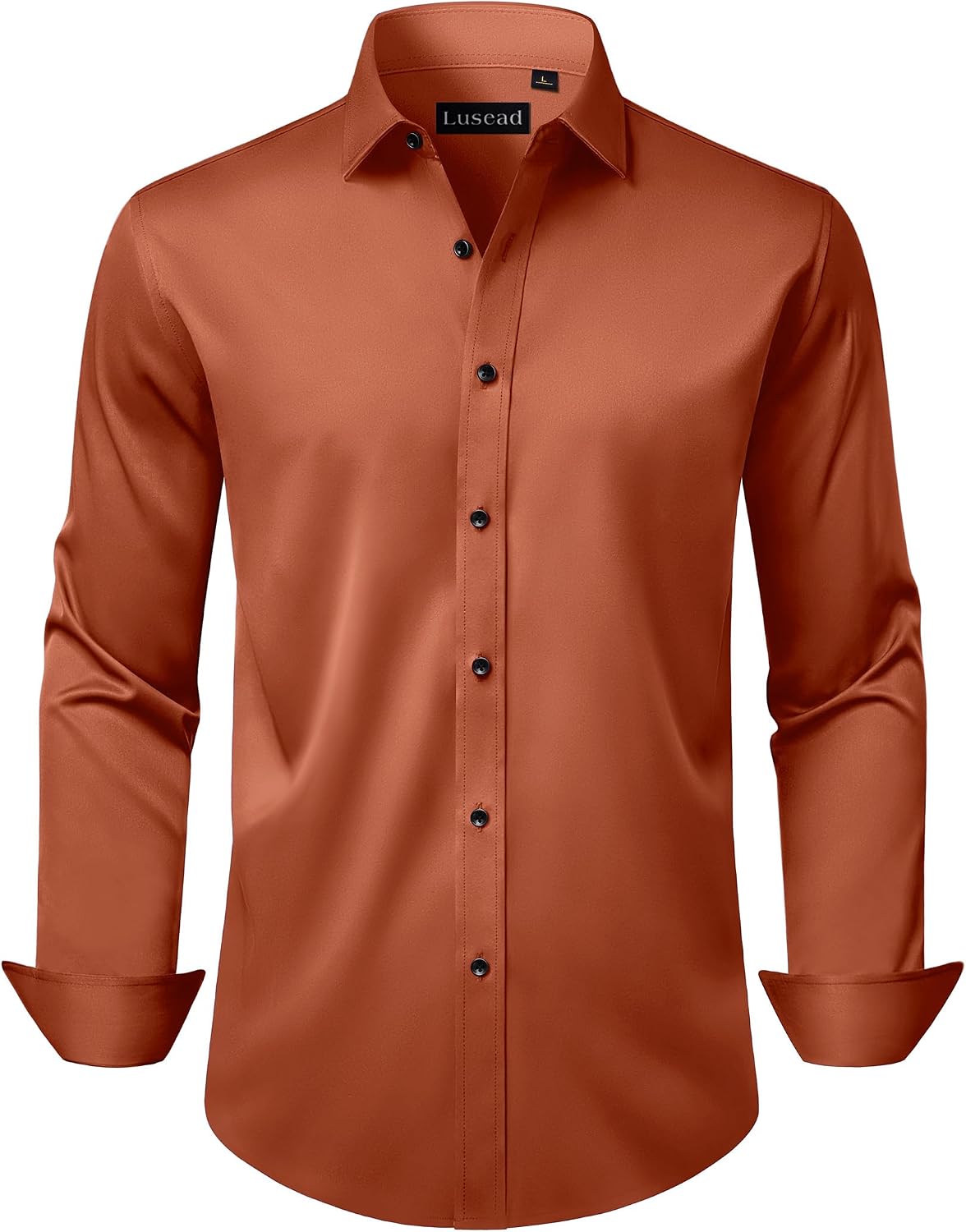 Men's Dress Shirts Long Sleeve Stretch Wrinkle Free Wedding Formal Business Button Down Shirt