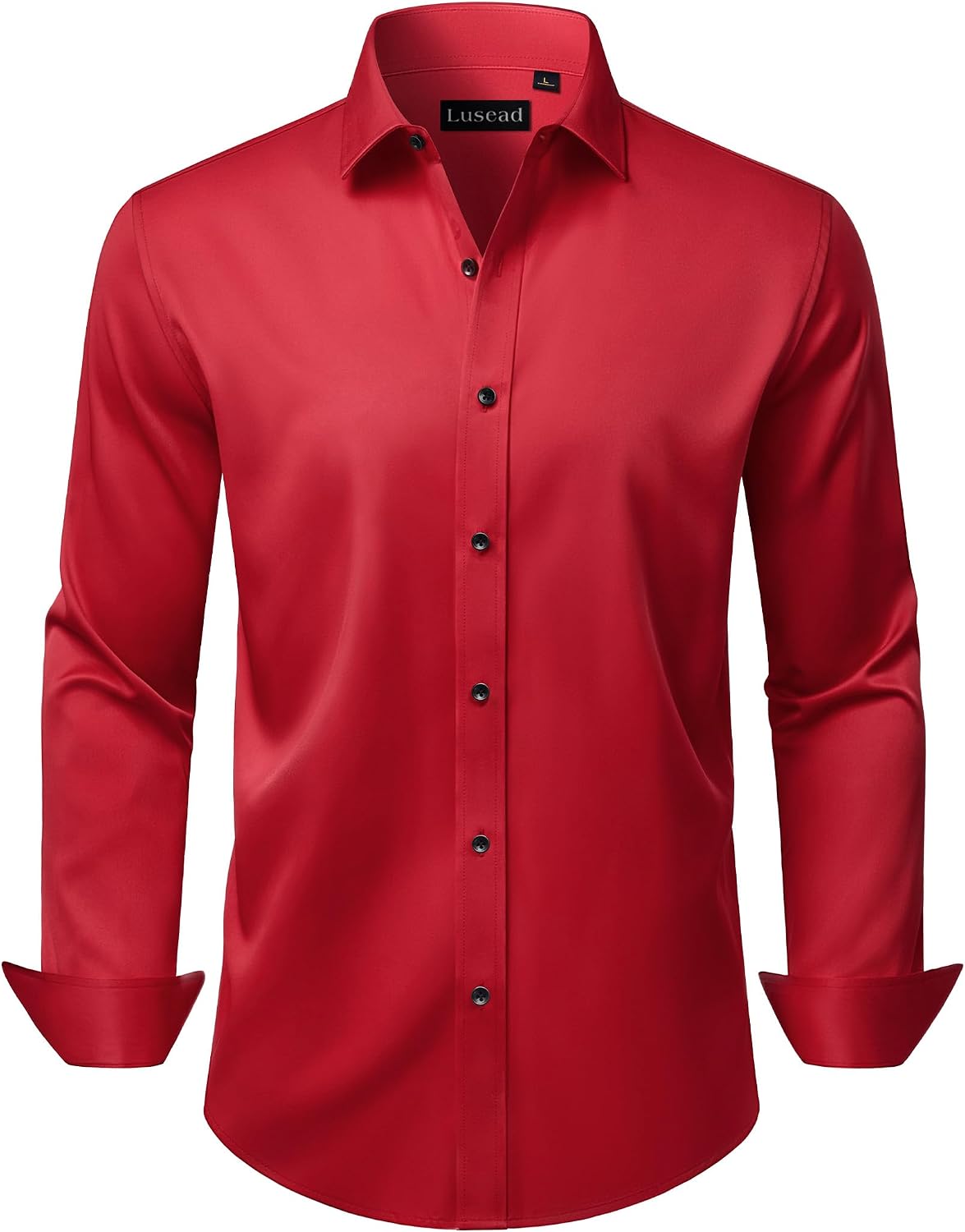 Men's Dress Shirts Long Sleeve Stretch Wrinkle Free Wedding Formal Business Button Down Shirt