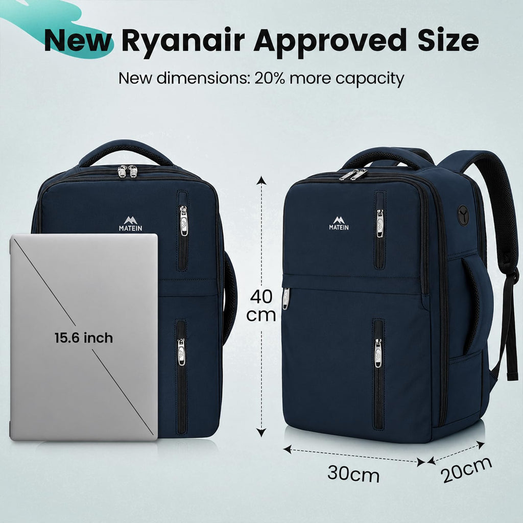 MATEIN for New Ryanair Cabin Bags 40x30x20, Travel Backpack Cabin Size