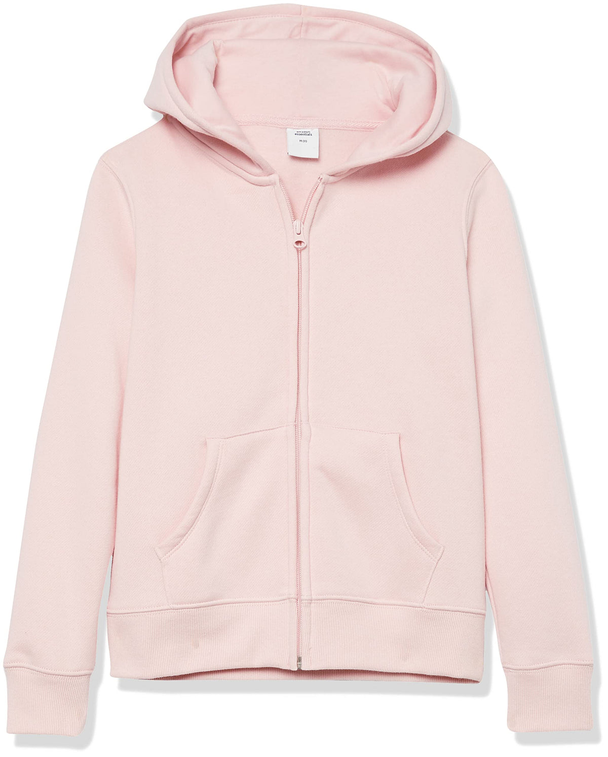 Amazon Essentials Girls and Toddlers' Fleece Zip-Up Hooded Sweatshirt with Lined Hood and Rib Knit Detail