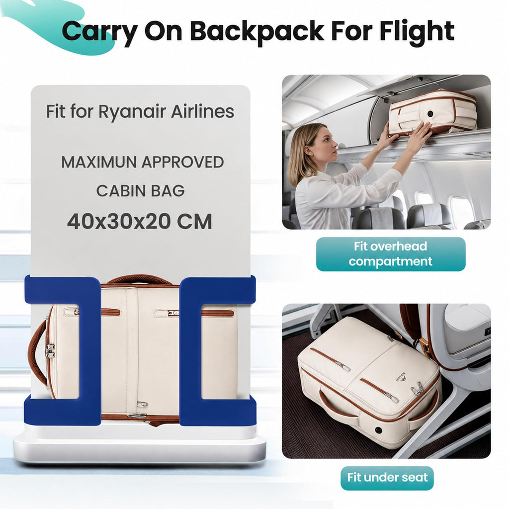 MATEIN for New Ryanair Cabin Bags 40x30x20, Travel Backpack Cabin Size