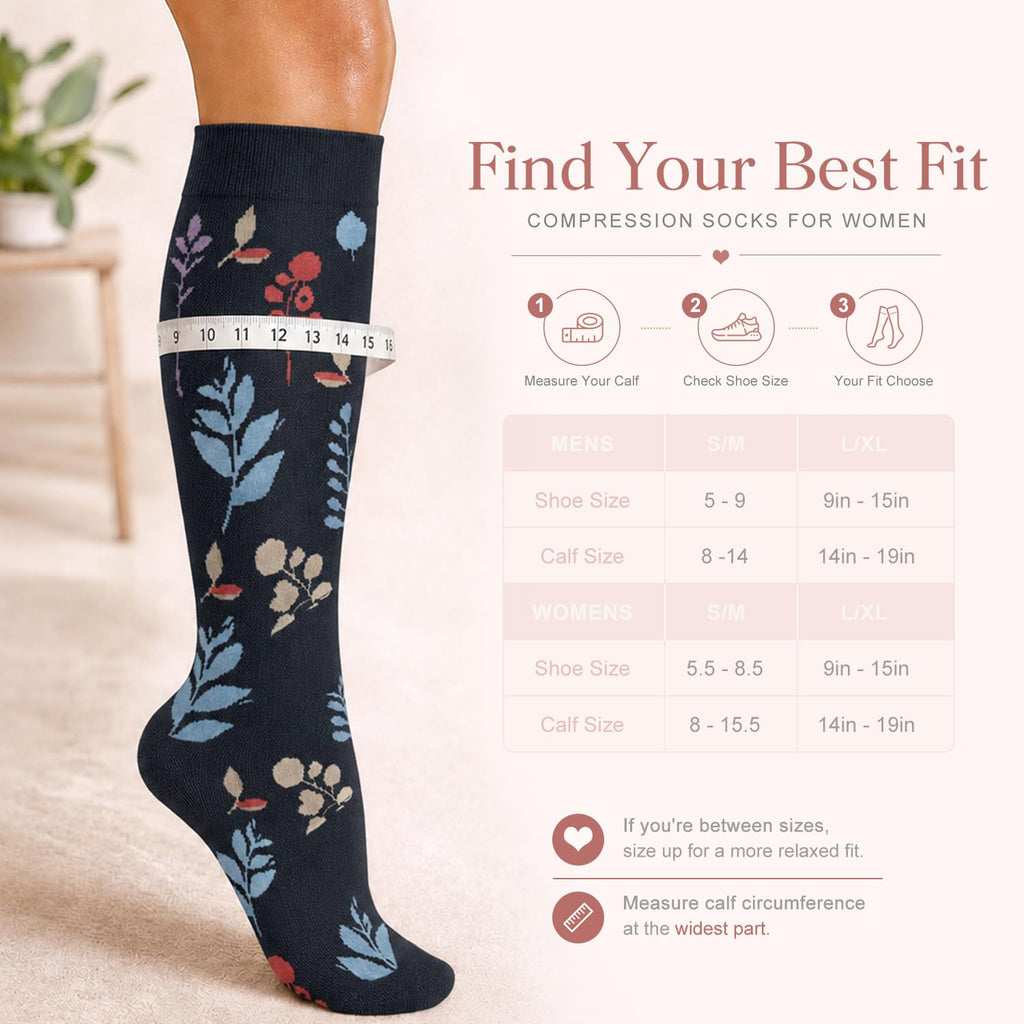 Laite Hebe 4 Pairs-Compression Socks for Women&Men Circulation-Best Support for Nurses,Running,Athletic