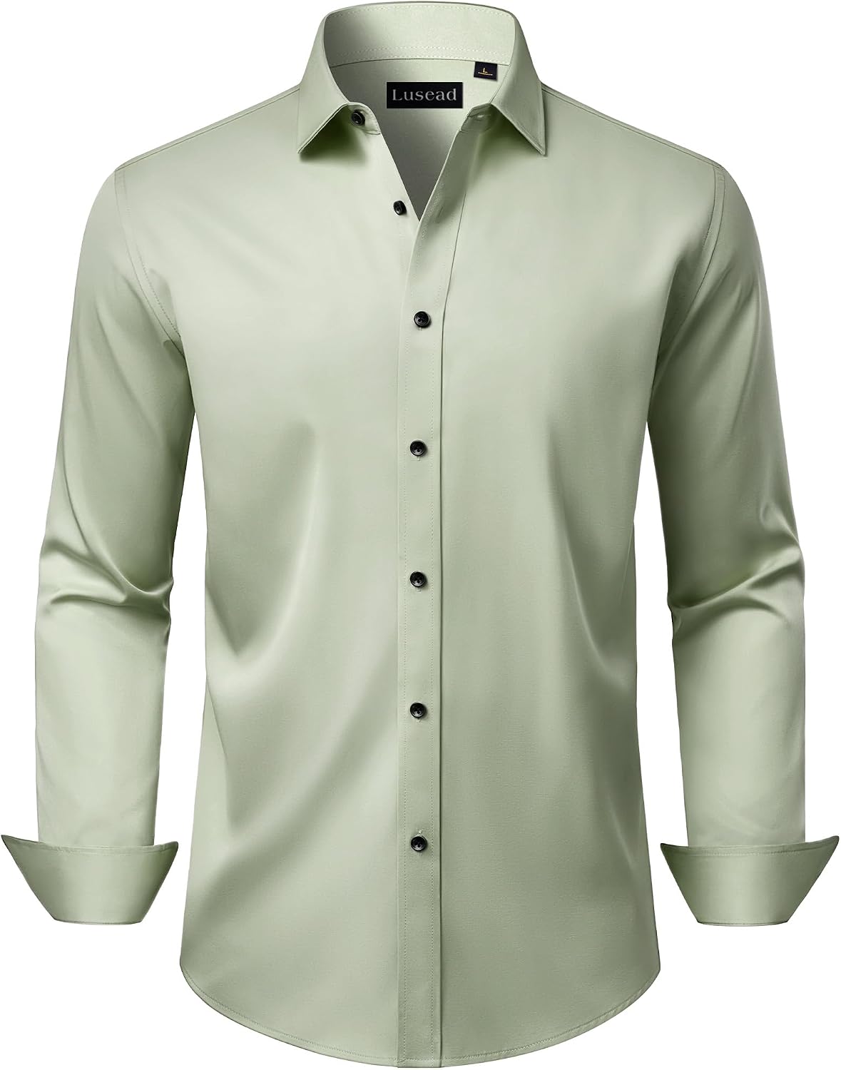 Men's Dress Shirts Long Sleeve Stretch Wrinkle Free Wedding Formal Business Button Down Shirt