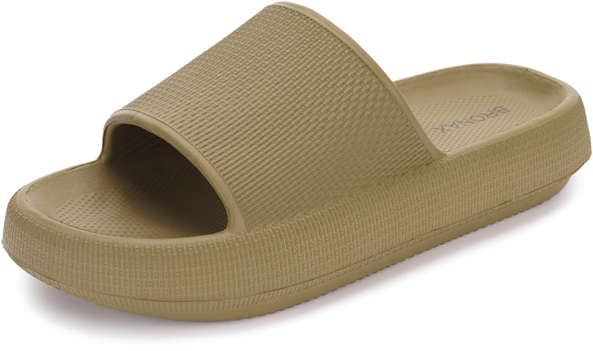 BRONAX Cushioned Thick Sole Pillow Slippers for Women and Men Y10
