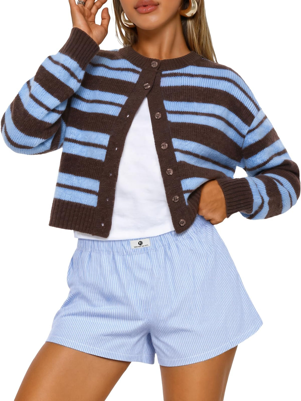 Trendy Queen Cropped Cardigan Sweaters for Women Fall Fashion Clothes 2026