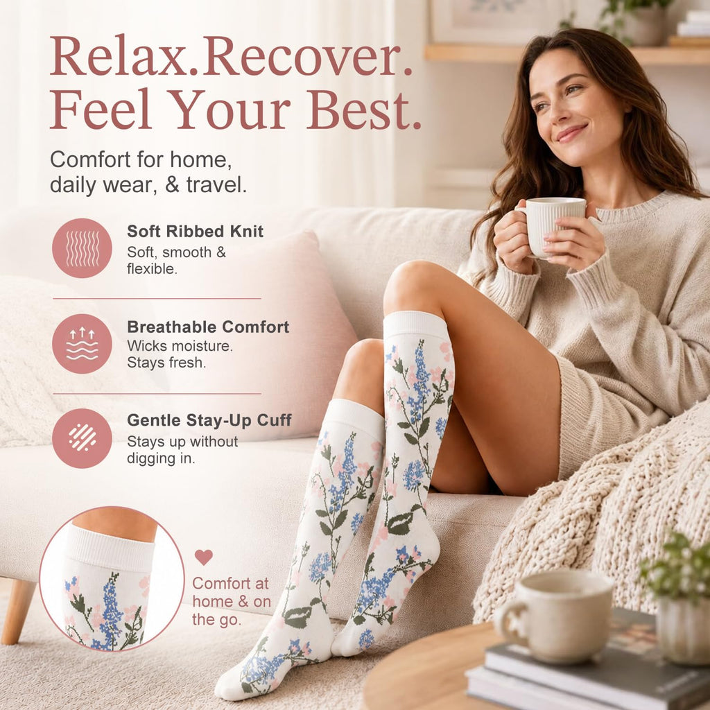 Laite Hebe 4 Pairs-Compression Socks for Women&Men Circulation-Best Support for Nurses,Running,Athletic