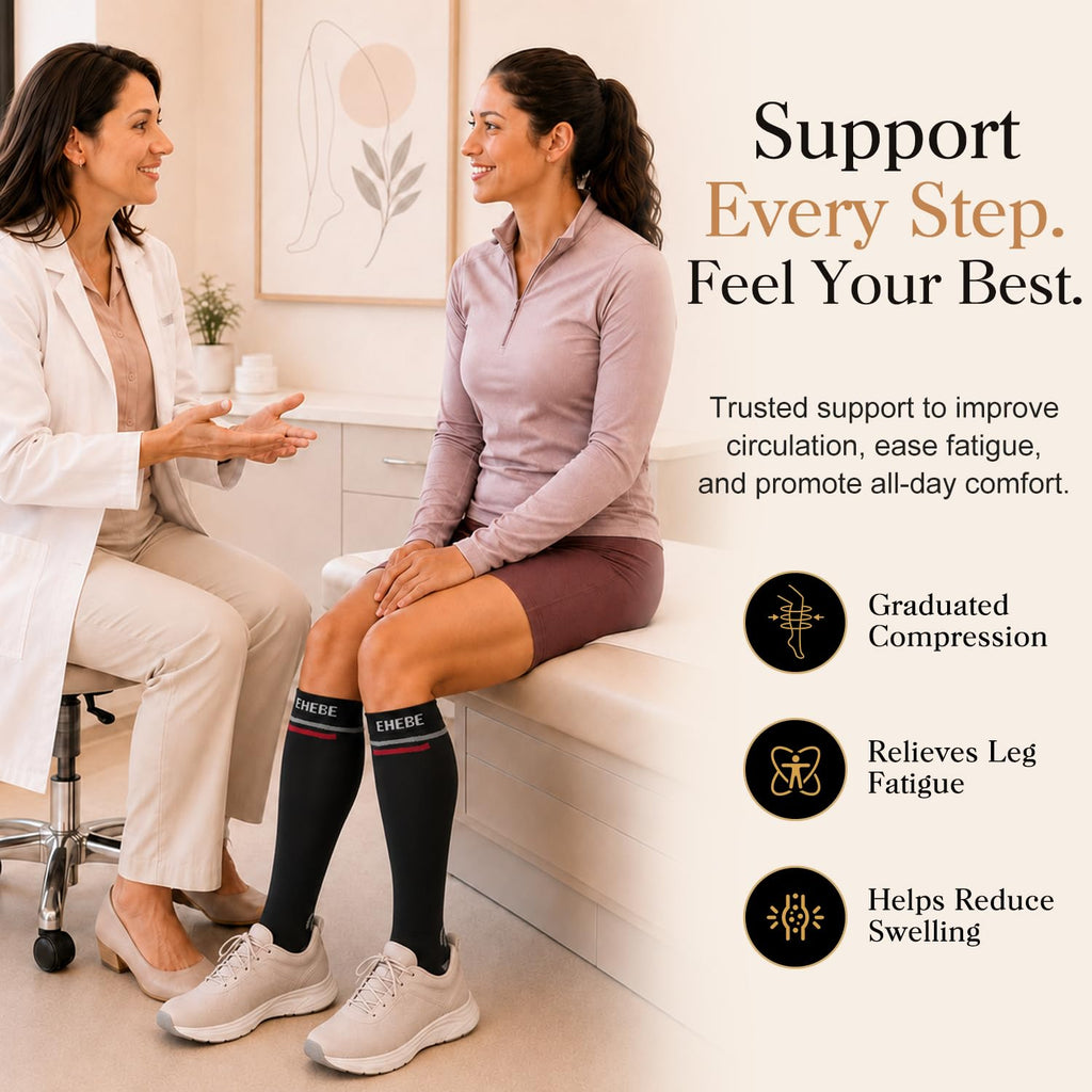 Laite Hebe 4 Pairs-Compression Socks for Women&Men Circulation-Best Support for Nurses,Running,Athletic