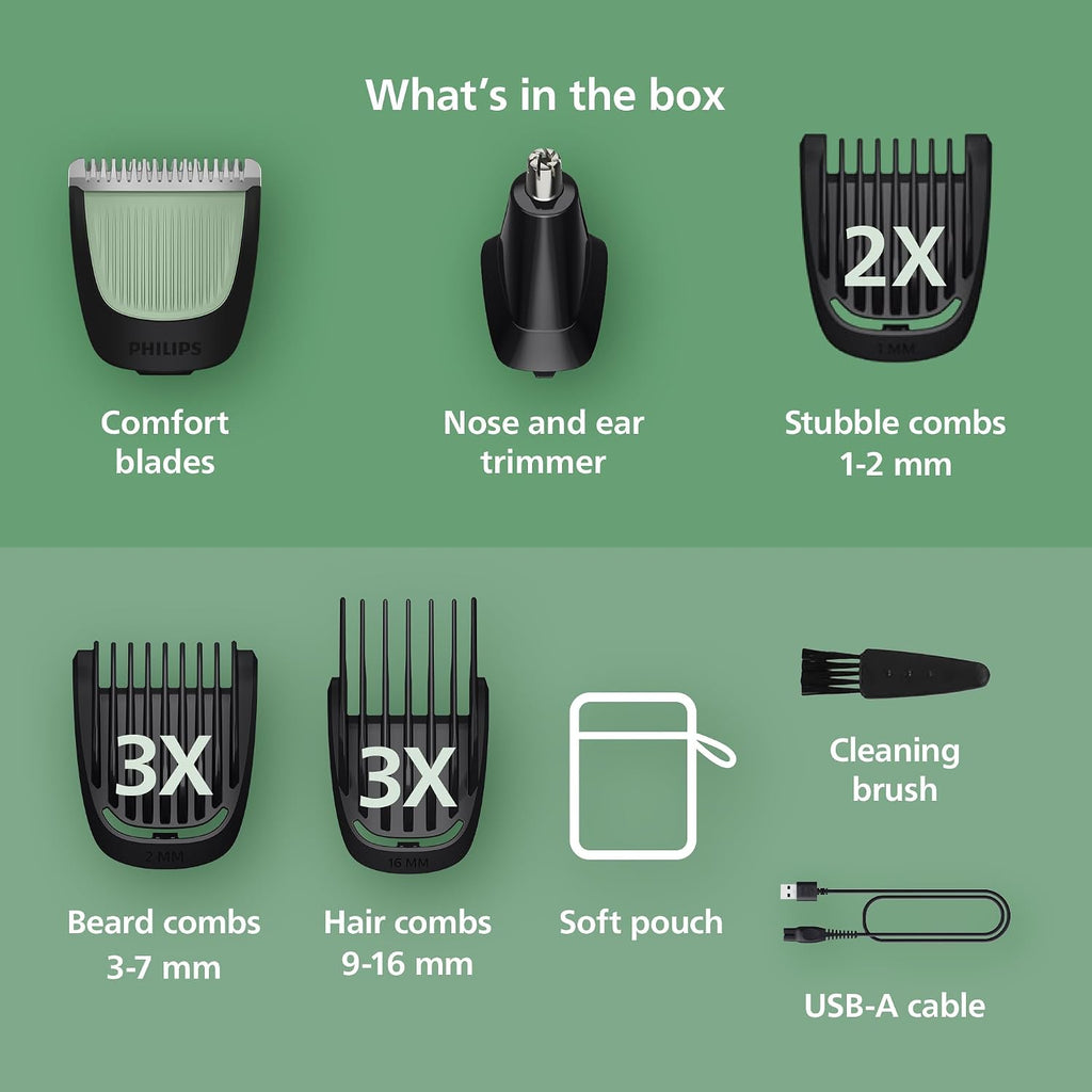 Philips Norelco All-in-One 3000 13-in-1 Trimmer, Face & Hair, Comfort Tips