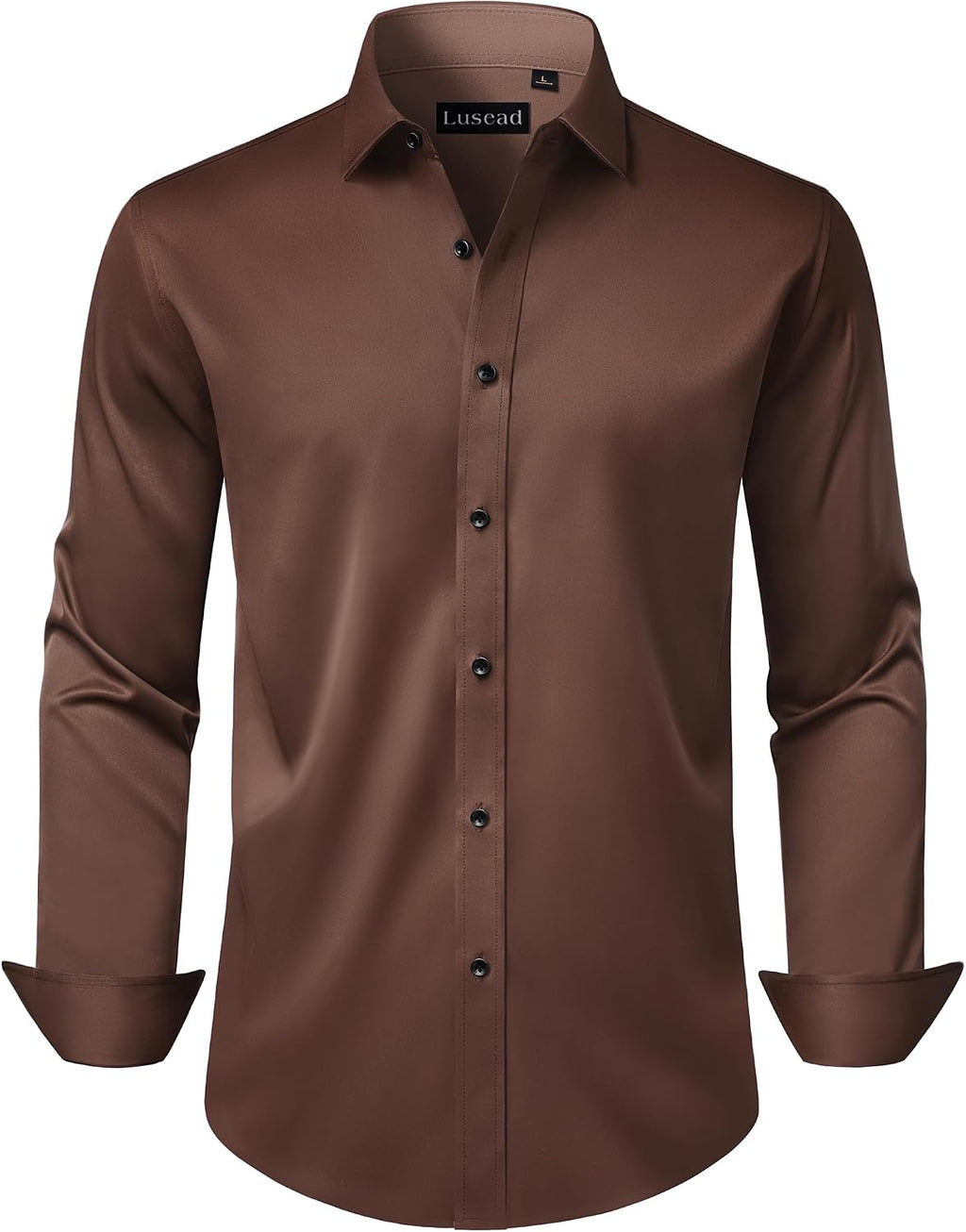 Men's Dress Shirts Long Sleeve Stretch Wrinkle Free Wedding Formal Business Button Down Shirt