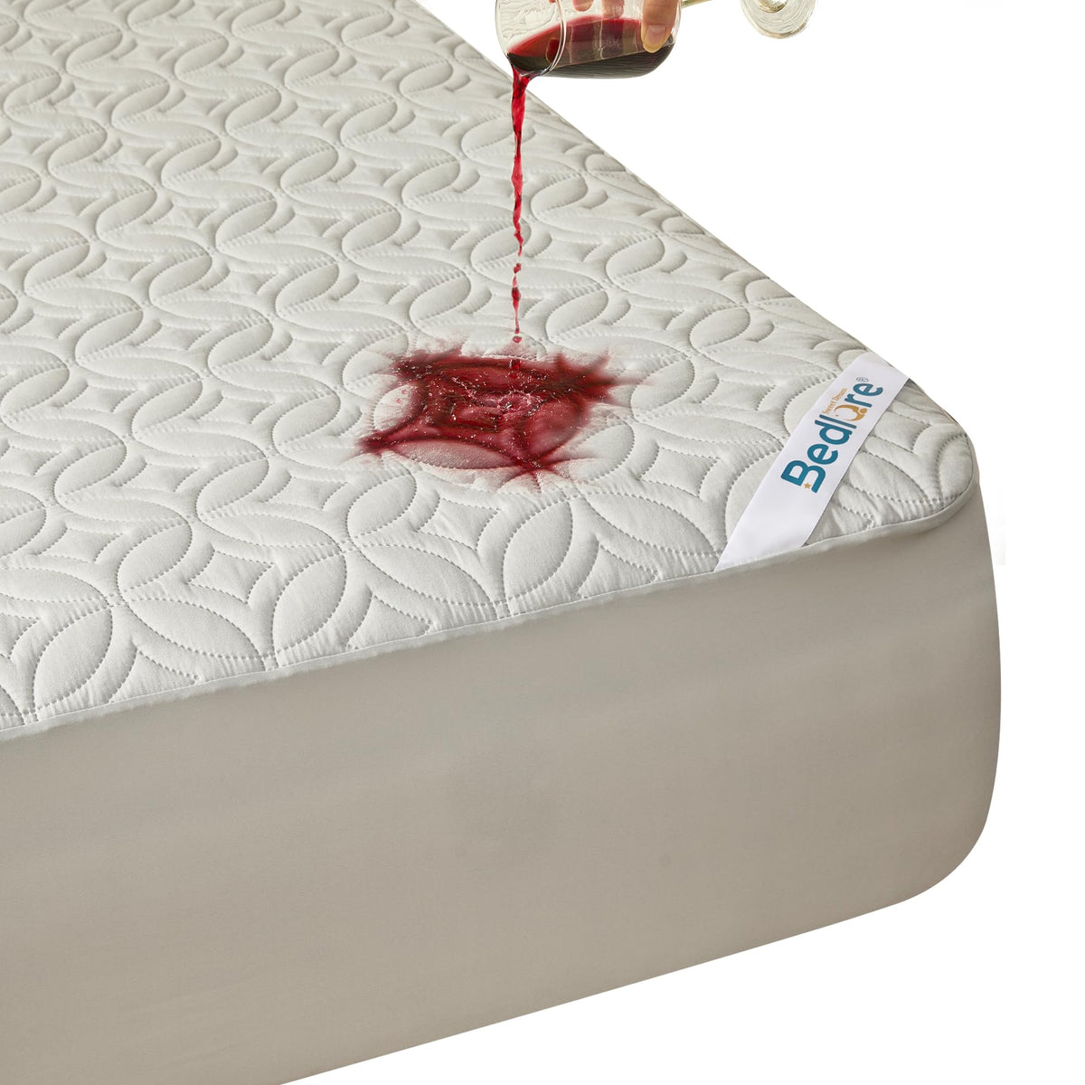 BEDLORE Waterproof Mattress Protector, Queen Size Mattress Pad Noiseless