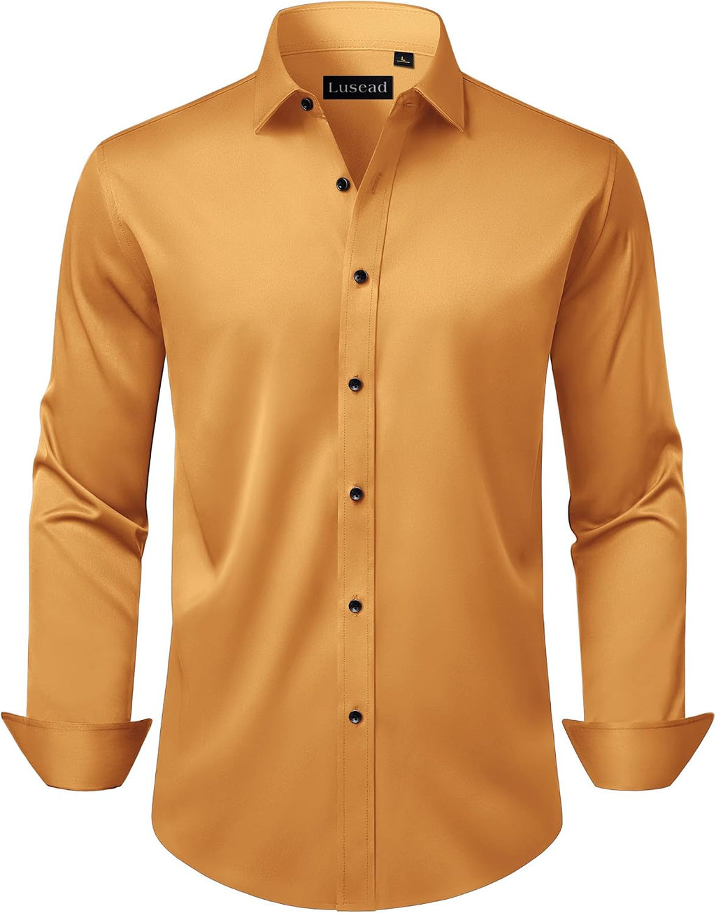 Men's Dress Shirts Long Sleeve Stretch Wrinkle Free Wedding Formal Business Button Down Shirt