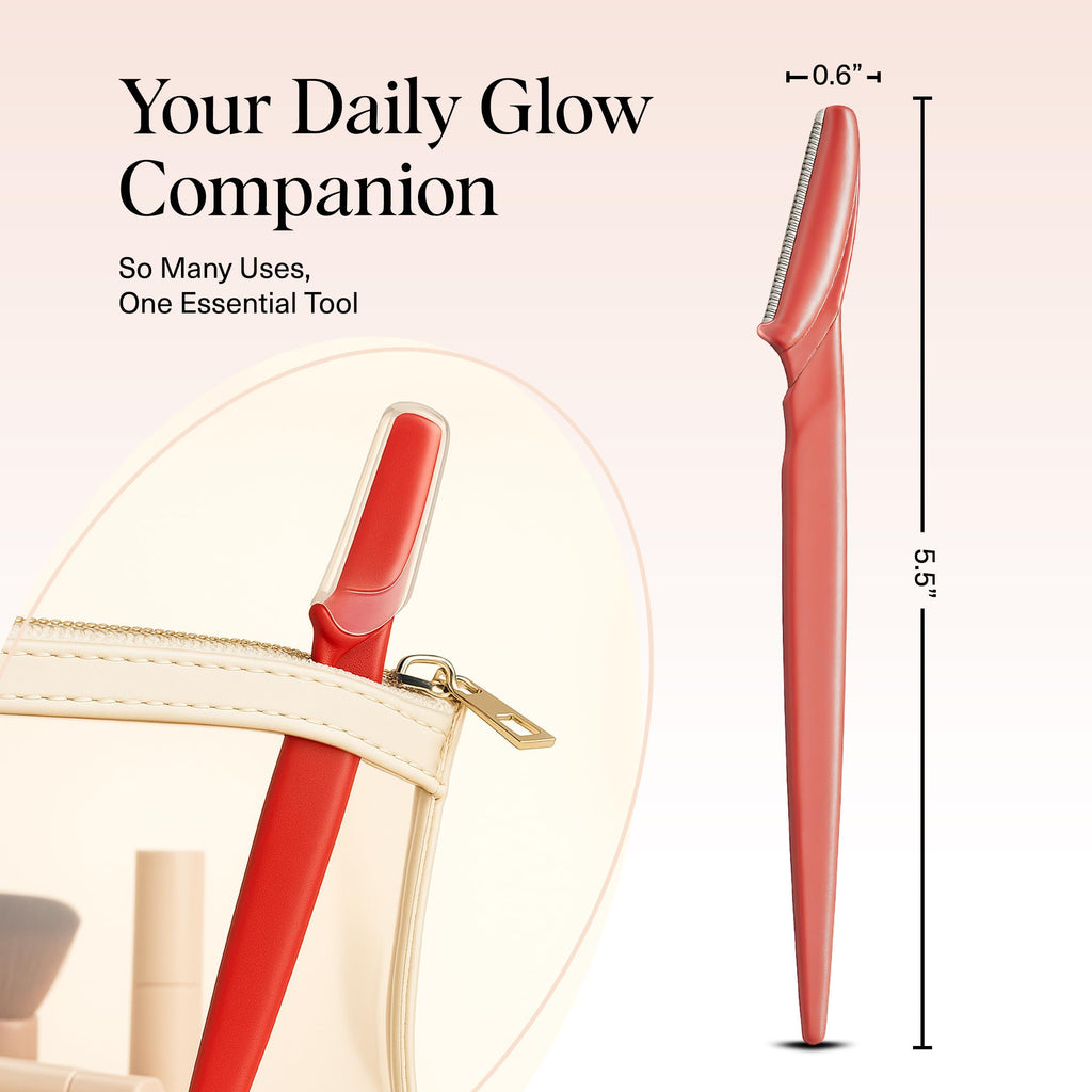 Kitsch Dermaplane Razor for Women Face – Terracotta, 12 pcs