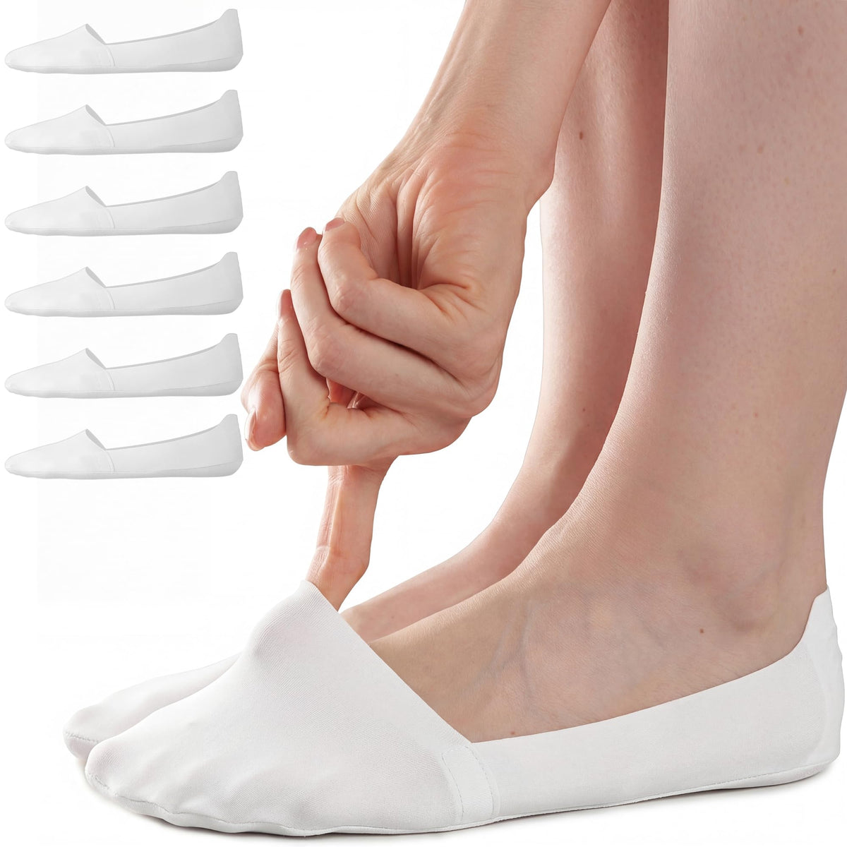 Sofier No Show Socks Womens,6 Pairs Non Slip Low Cut Invisible Liner