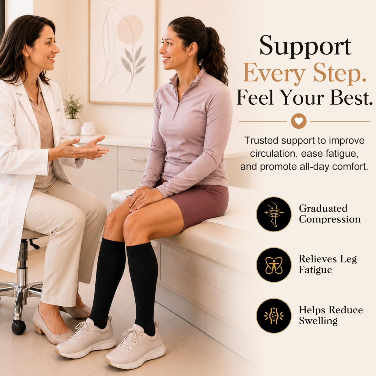 Laite Hebe 4 Pairs-Compression Socks for Women&Men Circulation-Best Support for Nurses,Running,Athletic