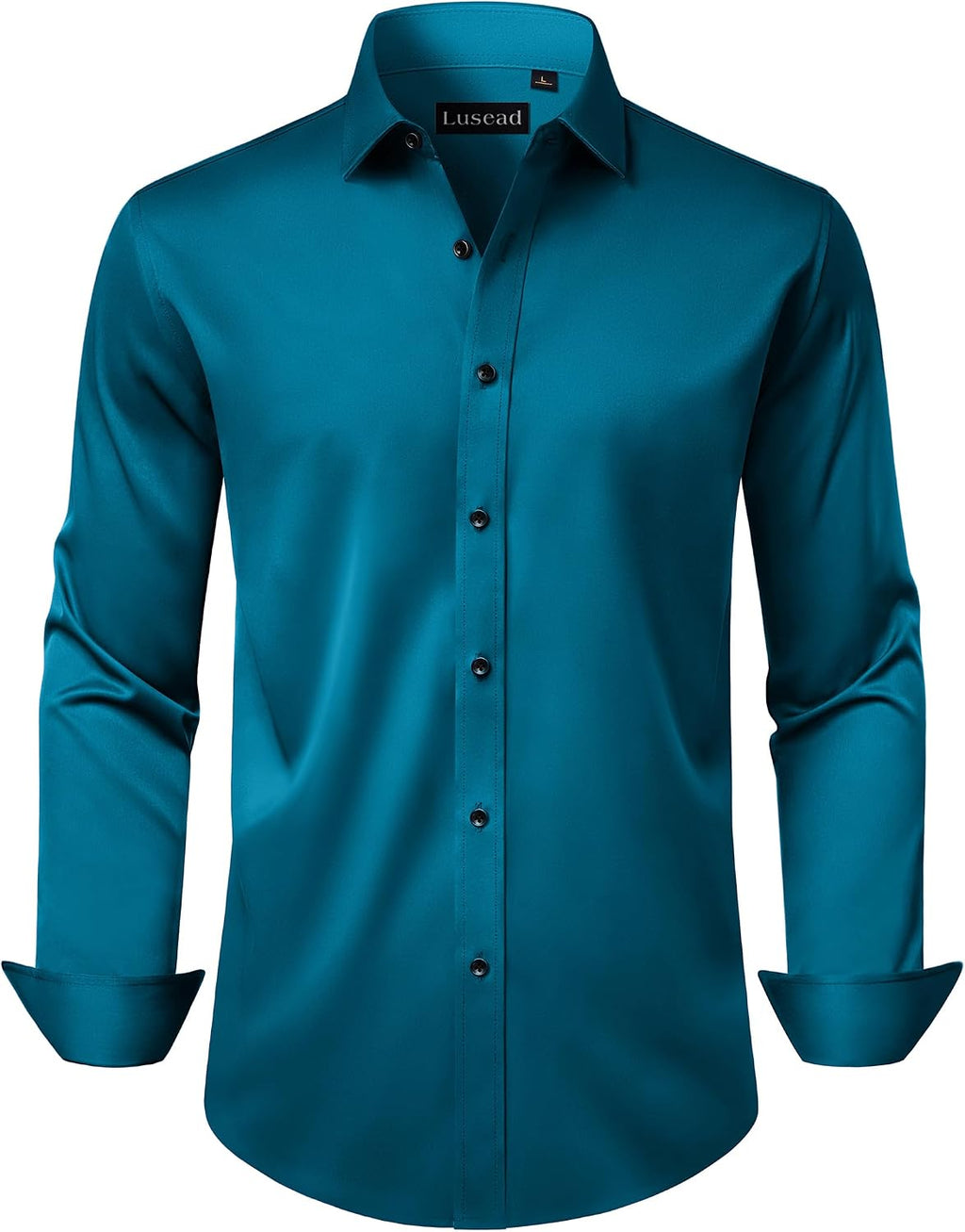 Men's Dress Shirts Long Sleeve Stretch Wrinkle Free Wedding Formal Business Button Down Shirt