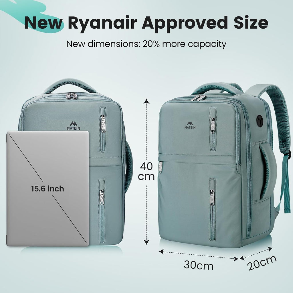 MATEIN for New Ryanair Cabin Bags 40x30x20, Travel Backpack Cabin Size