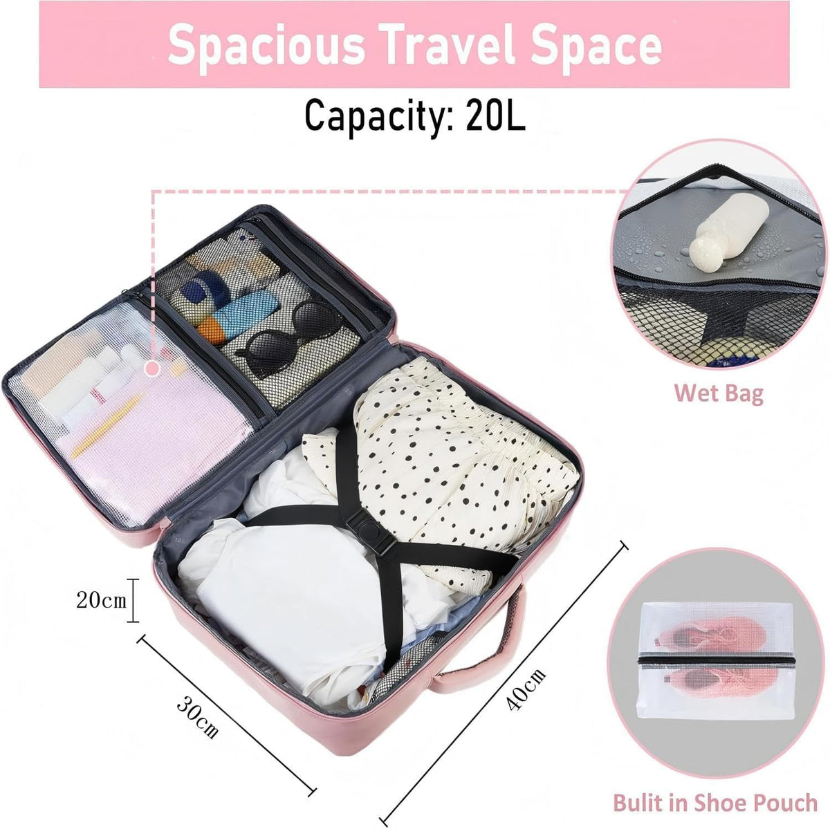 Taygeer Ryanair Cabin Bags 40x30x20 Underseat, Travel Backpack Cabin Size