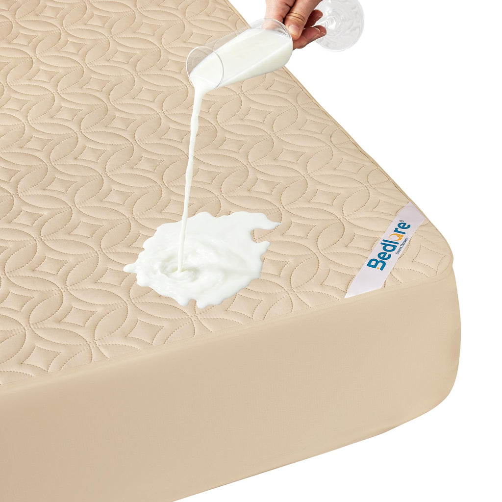 BEDLORE Waterproof Mattress Protector, Queen Size Mattress Pad Noiseless
